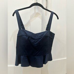 Veronica Beard corset ruffle tank